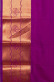 Off-white And Purple Semi Silk Saree