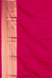 Peacock green and pink semi silk saree