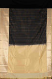 Black and malai semi silk saree