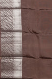 Offwhite and chocolate pure touch silk saree