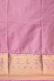 Baby Blue and purple kanchi soft silk saree