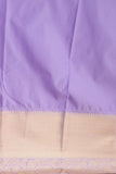 Forest green and Lavender Semi silk saree