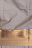 Jungle Green and Steel grey soft silk saree