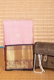 Cherry Blossom Pink and Eggplant Purple Pure Touch silk saree)