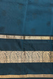 Peacock Green Traditional Big Border Pure Touch silk saree