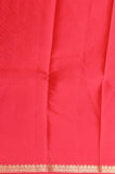 Safety orange and pink sleek border pure touch silk saree