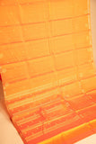 Coral orange pure touch silk saree