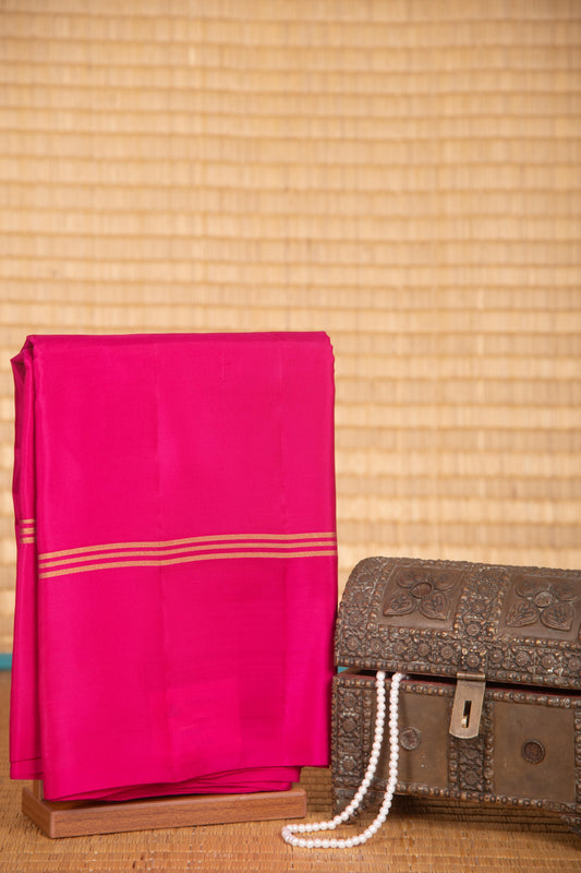 Deep pink pure touch silk saree