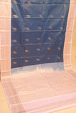 Peacock blue vairaoosi semi silk saree