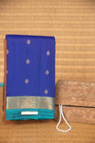 Lapis blue with arctic blue pure touch silk saree
