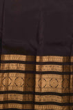 Dual tone green and brown traditional silk saree