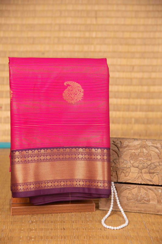 Pink vairaoosi semi silk saree
