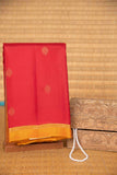 Red and kolam pure touch silk saree