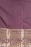 Orange and brown brocade silk saree