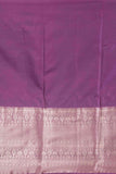 Orange and purple brocade silk saree
