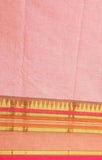 Pink veldhari kanchi cotton saree