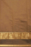 Brown muthu kattam kanchi cotton saree