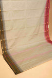 Grey and pink retta pettu kanchi cotton saree
