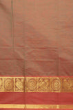 Brownish green kanchi cotton saree