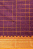 Purple and mustard kanchi cotton saree