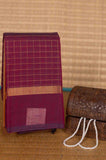 Purple muthu kattam kanchi cotton saree