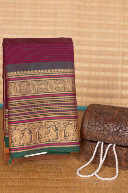 Purple veldhari kanchi cotton saree