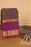 Navyblue vanasingaram kanchi cotton saree