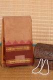 Beige and brown kanchi cotton saree