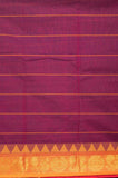 Purple mustard and pink ganga jamuna kanchi cotton saree
