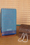 Blue korvai kanchi cotton saree