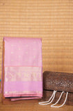 Lilac lavender semi silk saree