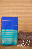 Royal blue veldhari semi silk saree
