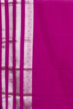Offwhite Purple Designer Semi Silk Saree