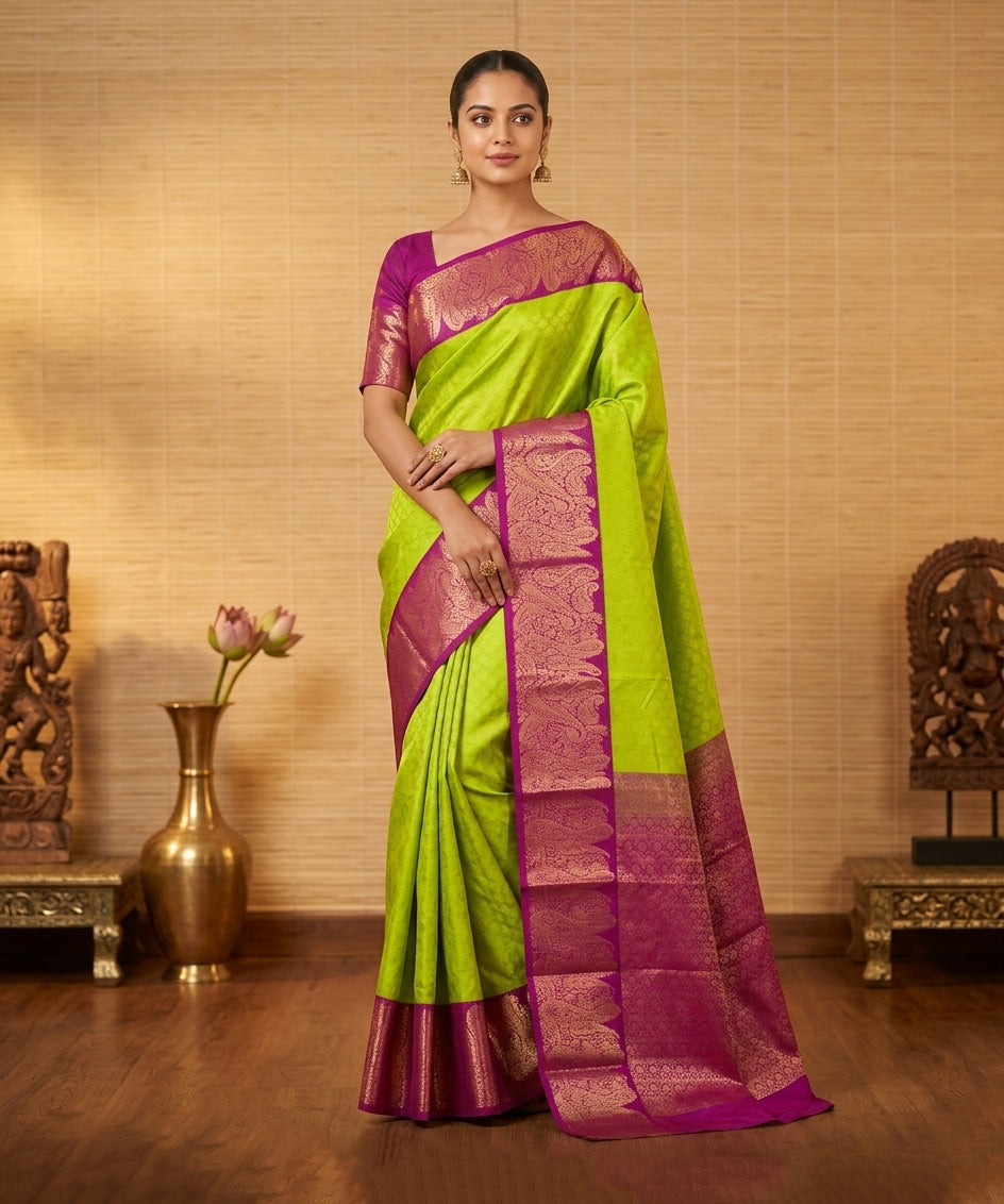 Green Pure Touch Silk Saree