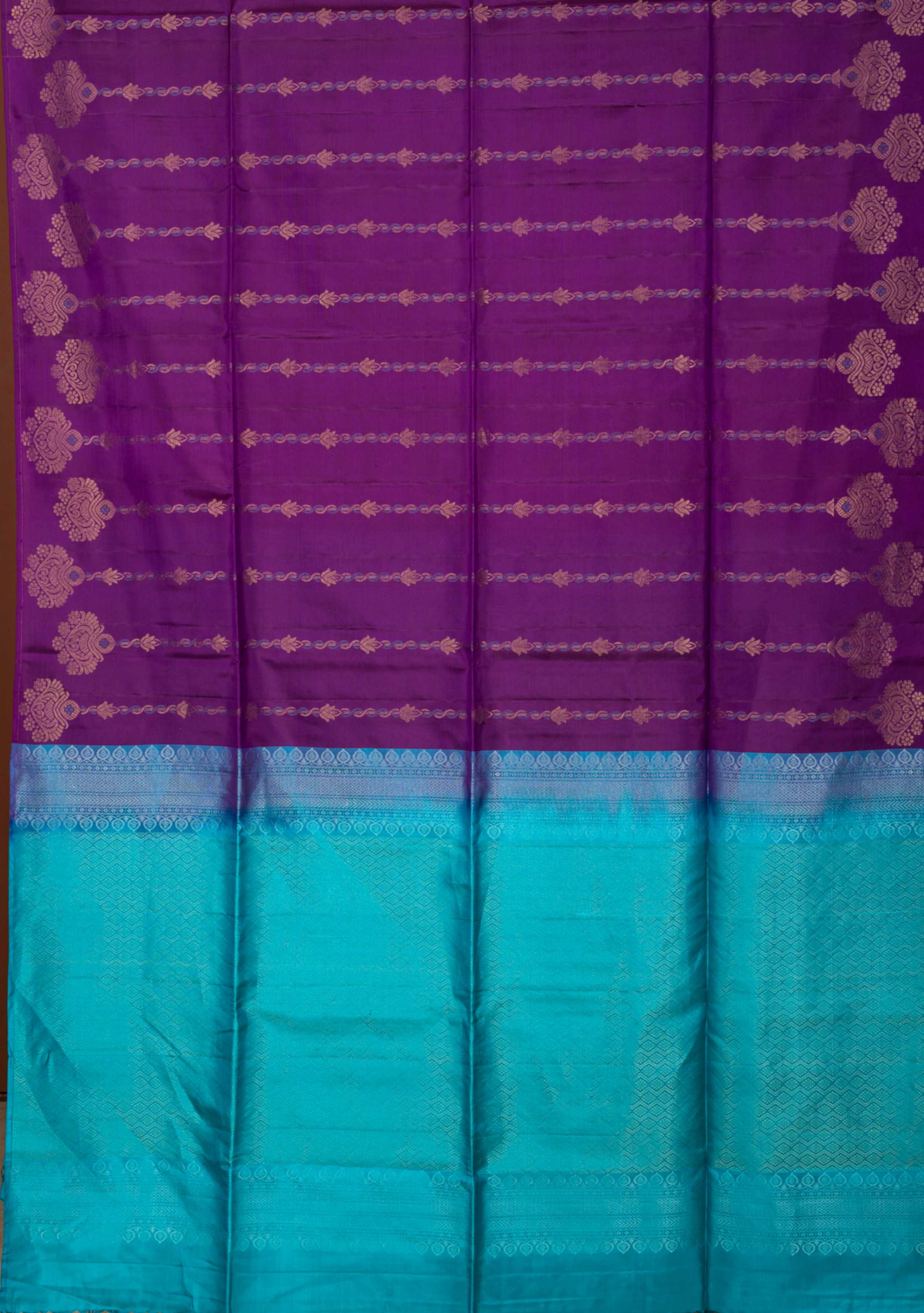 Purple Borderless Pure Touch Silk Saree