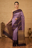 Purple Heart and Blackberry Designer Pure Touch silk saree