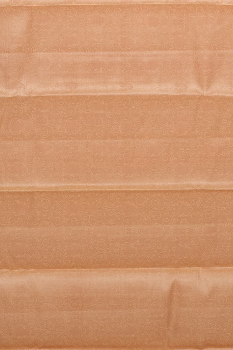 Mittai pink and cream borderless pure touch silk saree