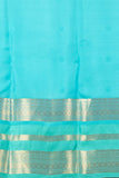 Purple and turquoise korvai pure touch silk saree