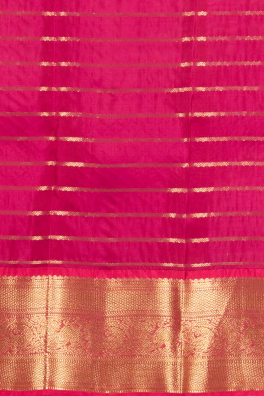 Peacock blue traditional pure touch silk saree
