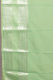 Aqua green and reddish pink semi silk saree