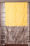 Offwhite and chocolate pure touch silk saree