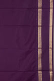 Pinkish Red and Purple semi silk saree