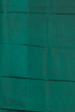 Cherry red and green korvai semi silk saree