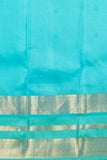 Lime green and turquoise pure touch silk saree