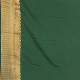 Silver grey and Forest green soft silk saree