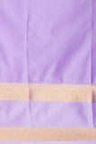 Pine green and Pastel Lavender Retta Patta Border semi silk saree