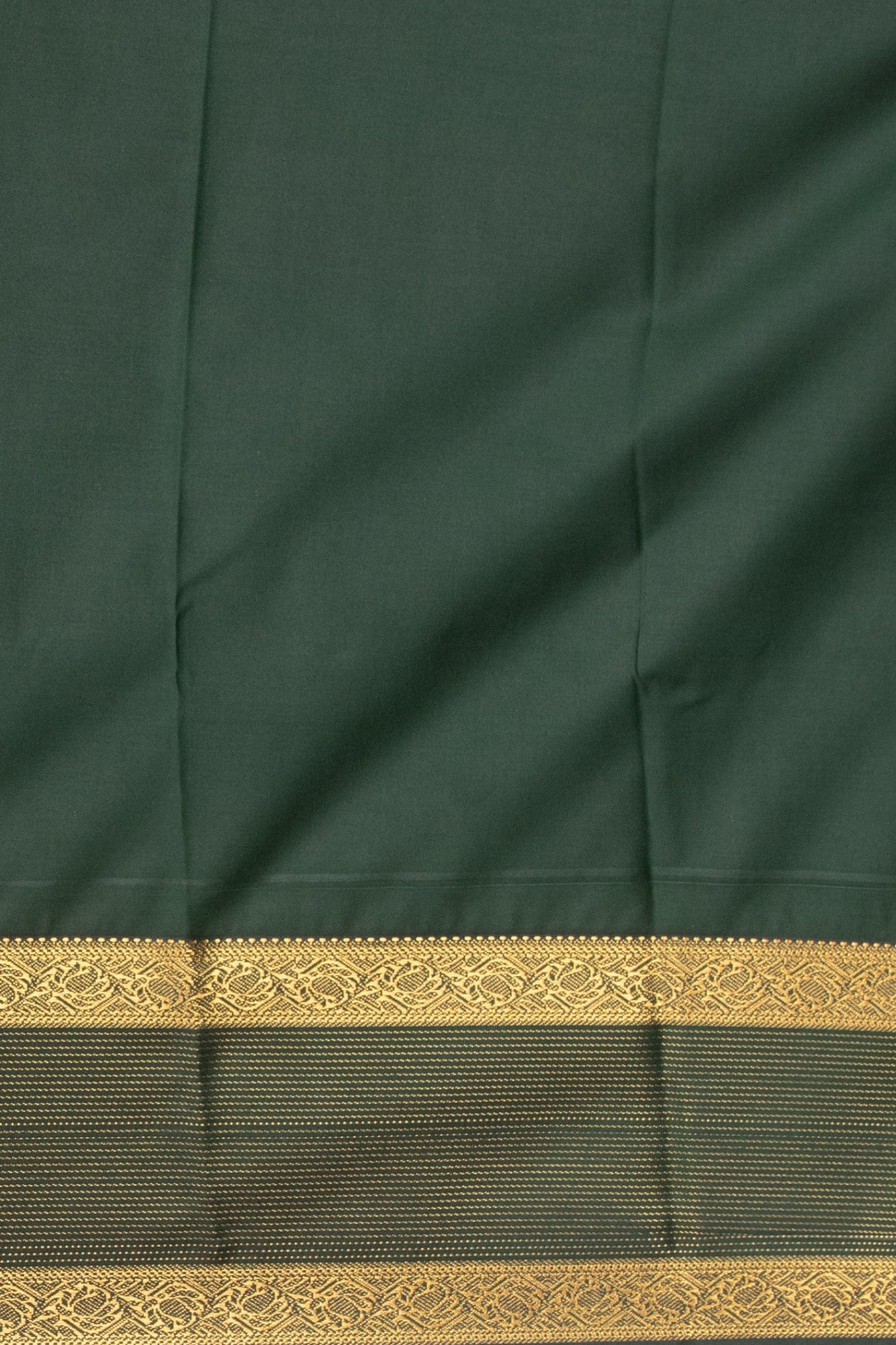 Rose Pink and Bottle green Korvai semi silk saree