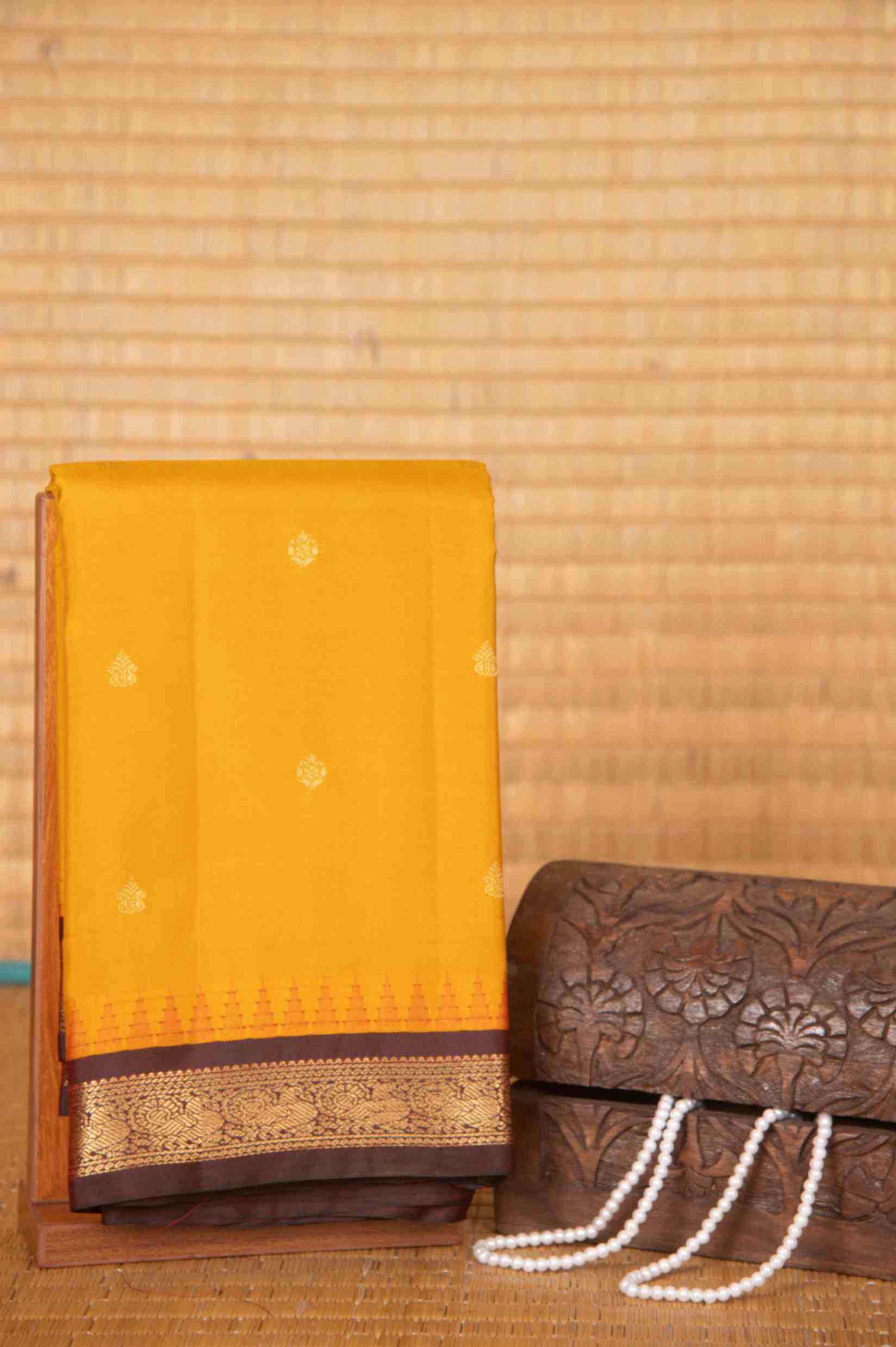 Manjal and wine purple pure touch silk saree