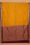 Manjal and wine purple pure touch silk saree