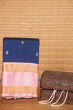 Blue and babypink pure touch silk saree